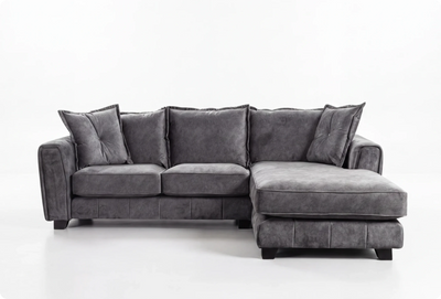 Richmond Right Hand Grey Fabric Corner Chaise
