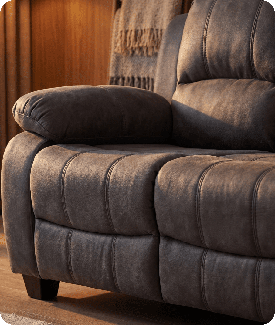 Veloura Charcoal Fabric 2 Seater Sofa