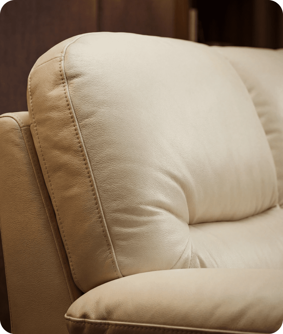 Florence Cream Leather 3 Seater Sofa