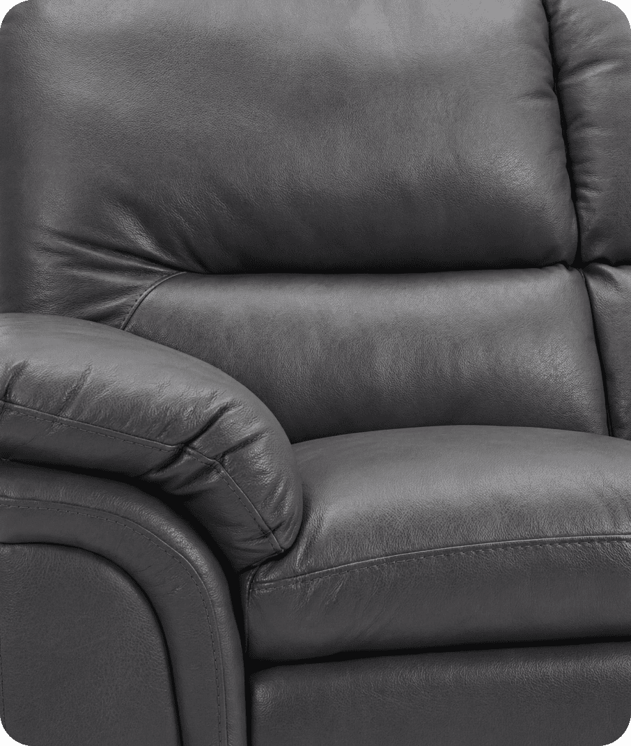 Florence Grey Leather 2 Seater Sofa