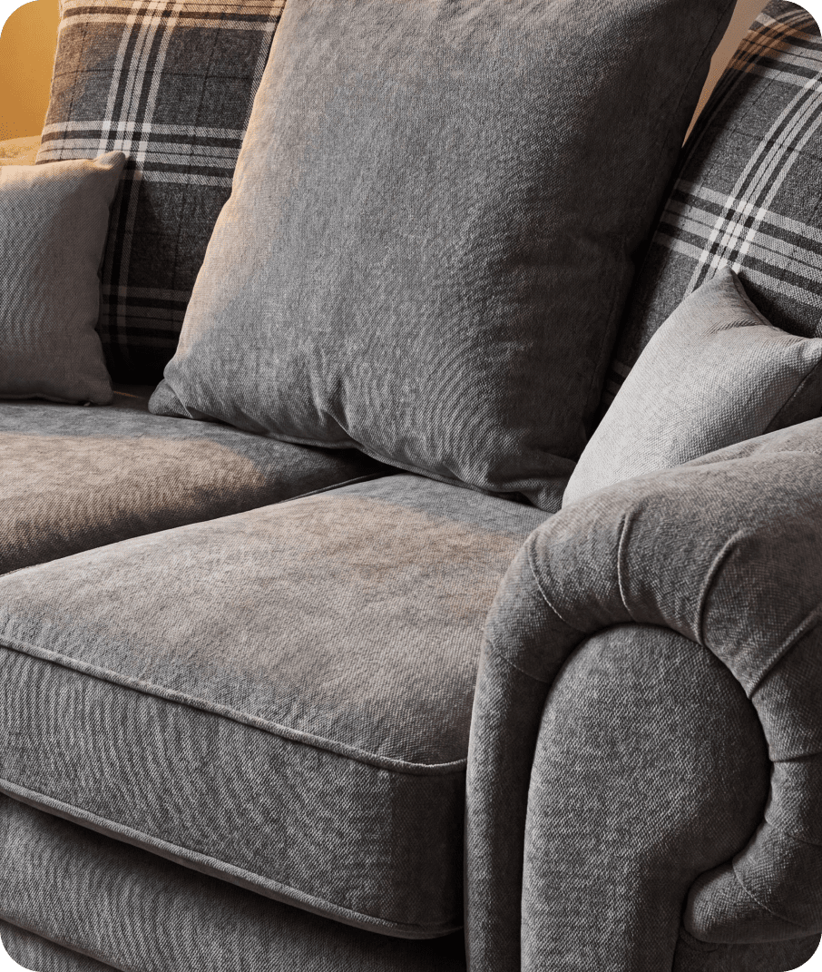 Florence Scatter Grey Fabric 2 Seater Sofa