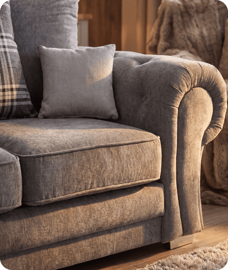 Florence Scatter Grey Fabric 2 Seater Sofa