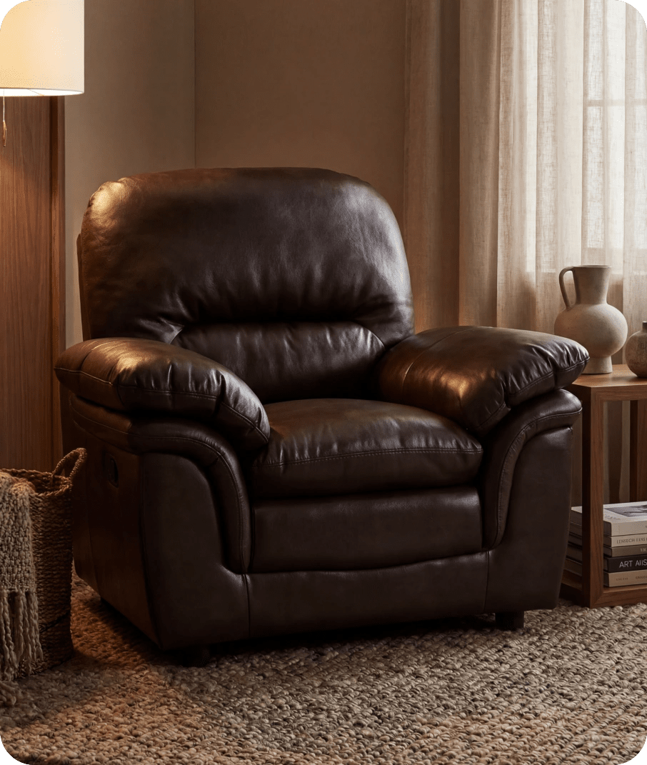 Florence Brown Leather Armchair