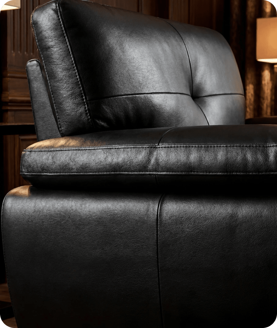 Brighton Black Leather Armchair