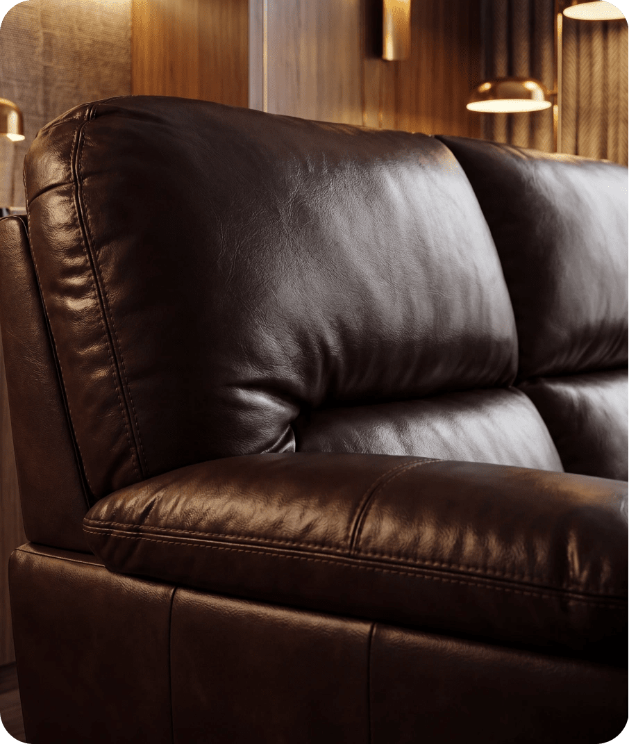 Florence Brown Leather 2 Seater Sofa