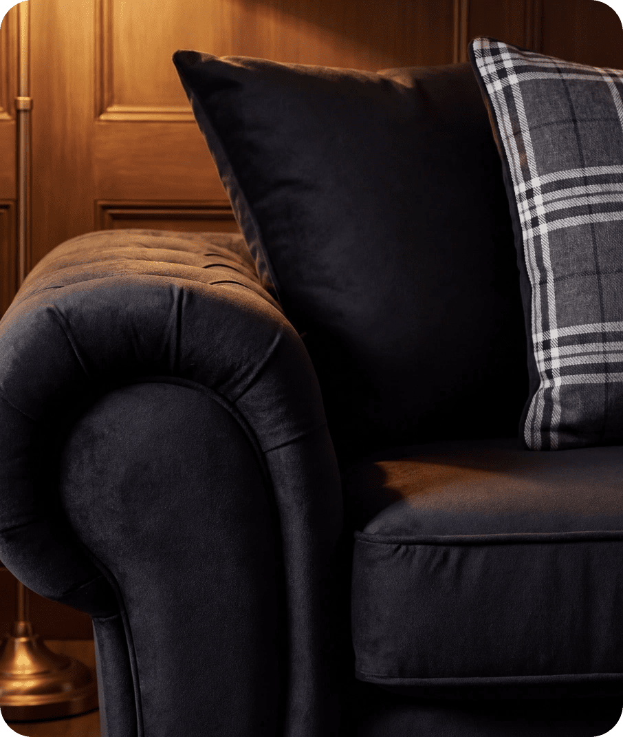 Florence Scatter Black Fabric Armchair