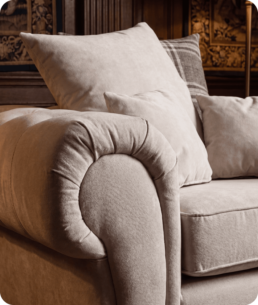 Florence Cream Scatter Back Fabric Armchair