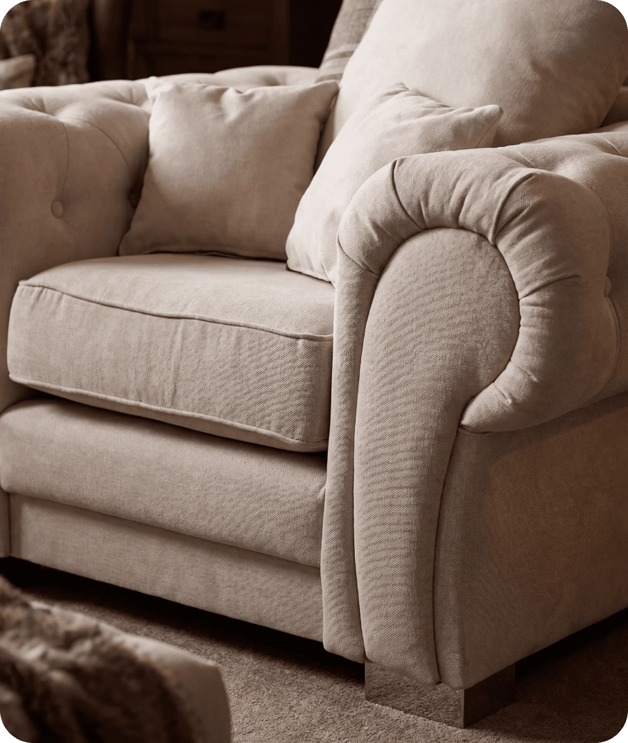 Florence Cream Scatter Back Fabric Armchair
