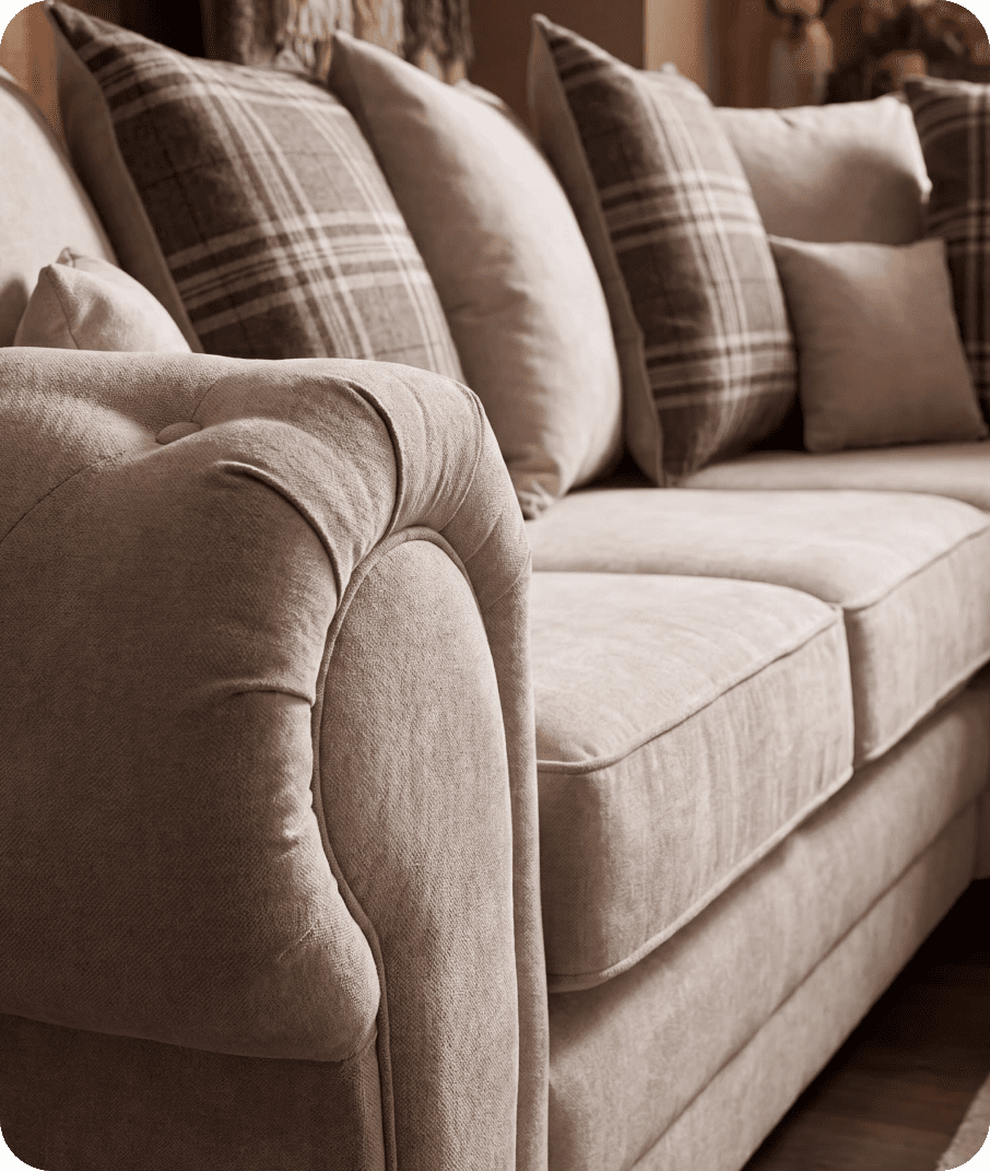 Florence Scatter Back Cream Fabric Corner Sofa
