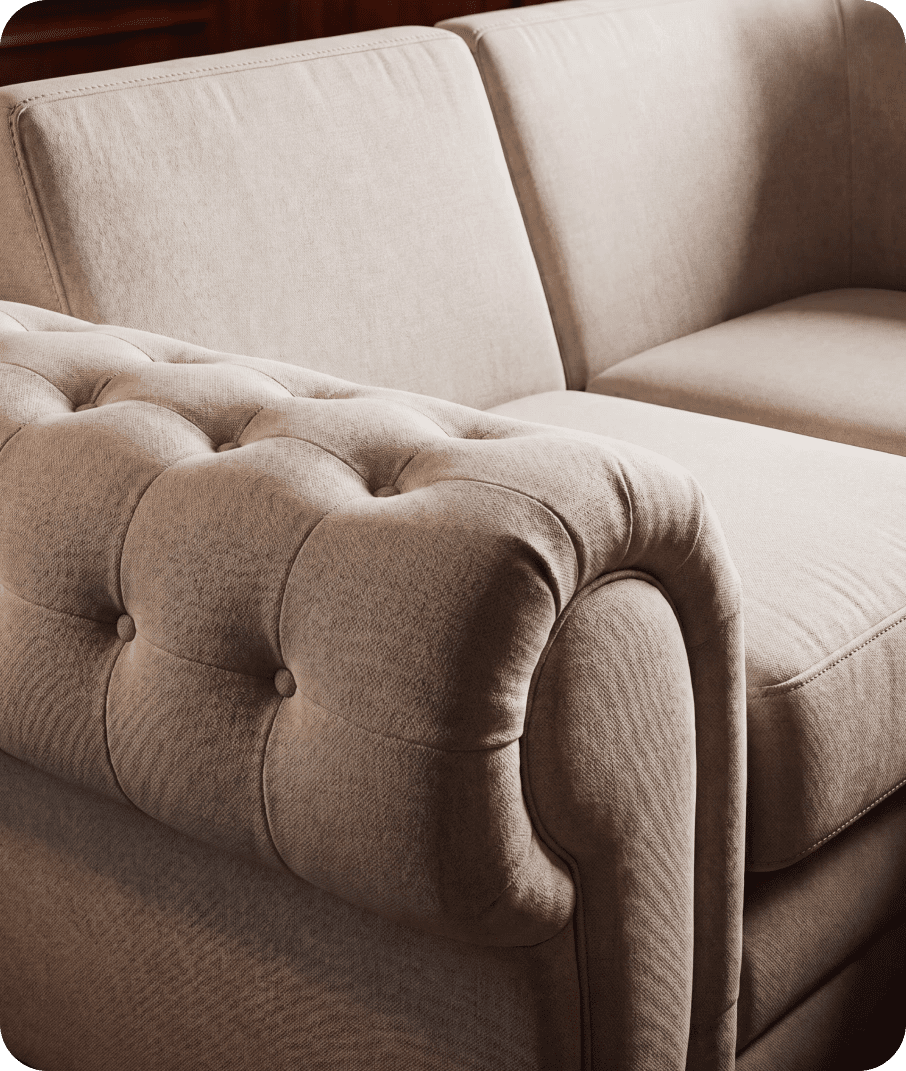 Florence High Back Cream Fabric Corner Sofa Bed