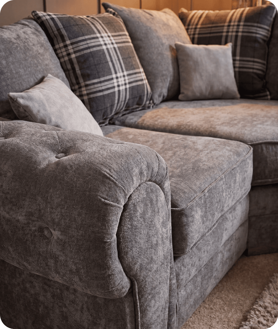 Florence Scatter Grey Fabric Left Corner Sofa