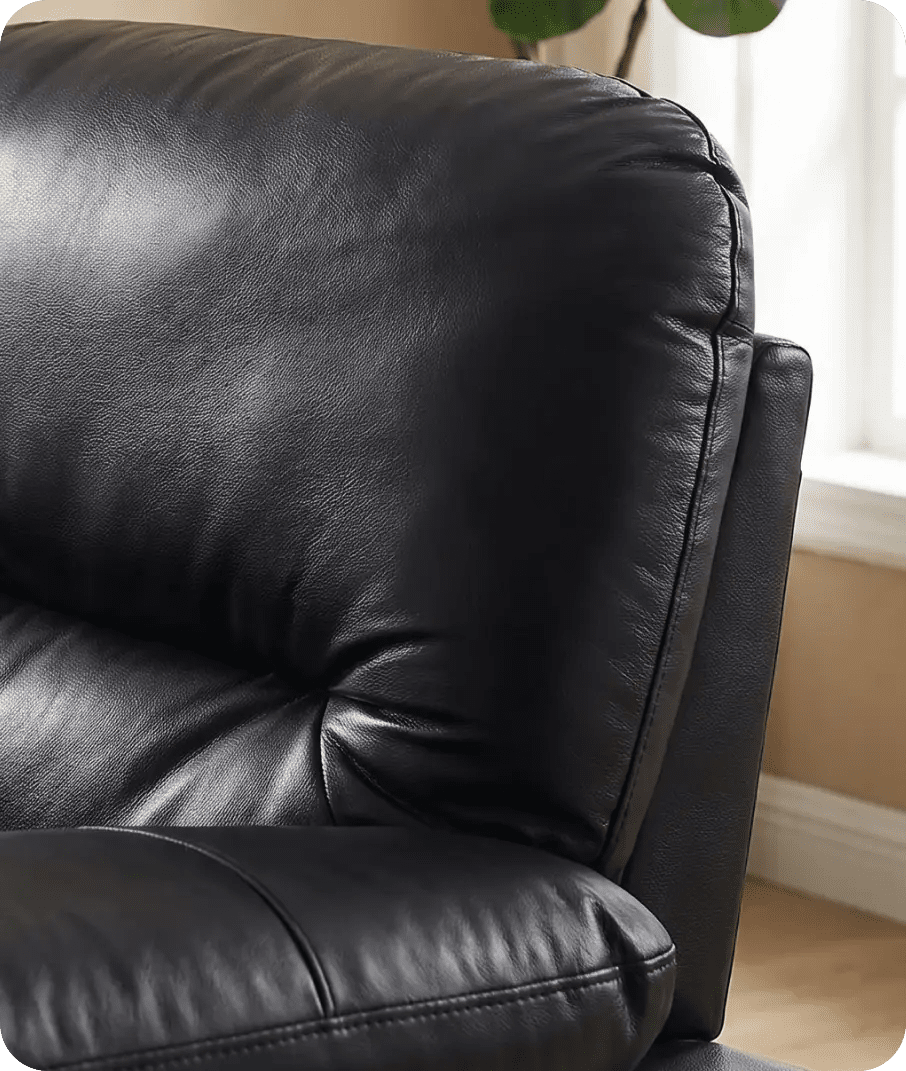 Florence Black Leather Armchair