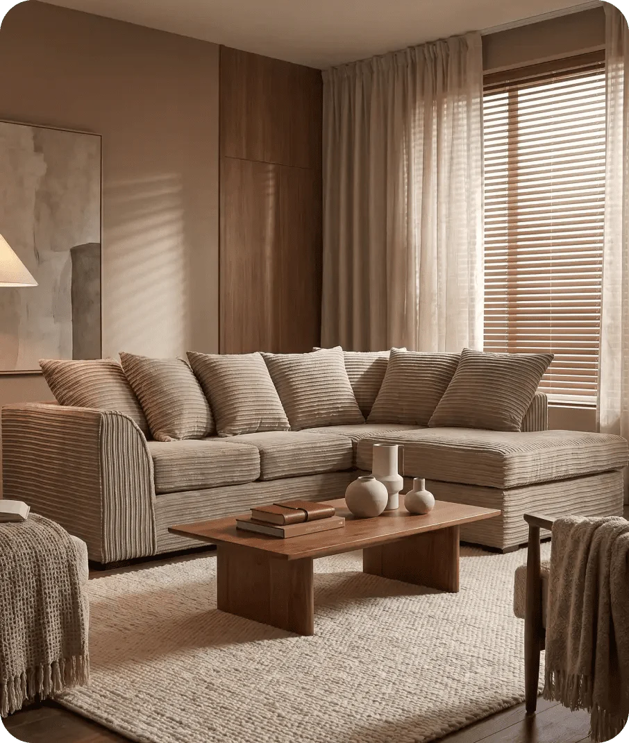 oxford-caramel-fabric-right-hand-corner-sofa-in-a-uk-living-room