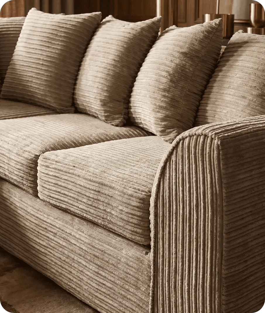 oxford-caramel-fabric-left-hand-corner-sofa-side-view