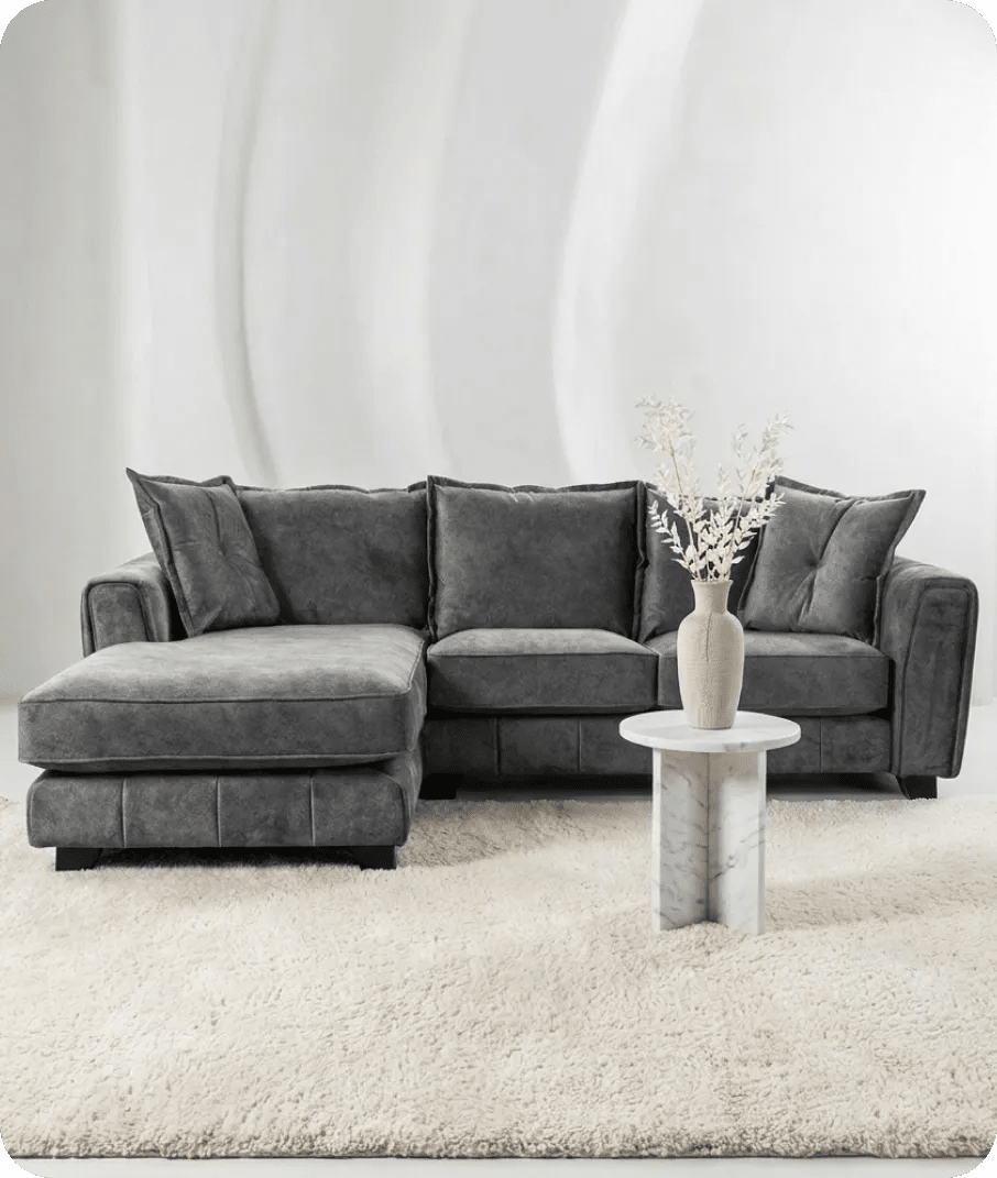 richmond-grey-fabric-left-hand-corner-sofa-close-up-detail