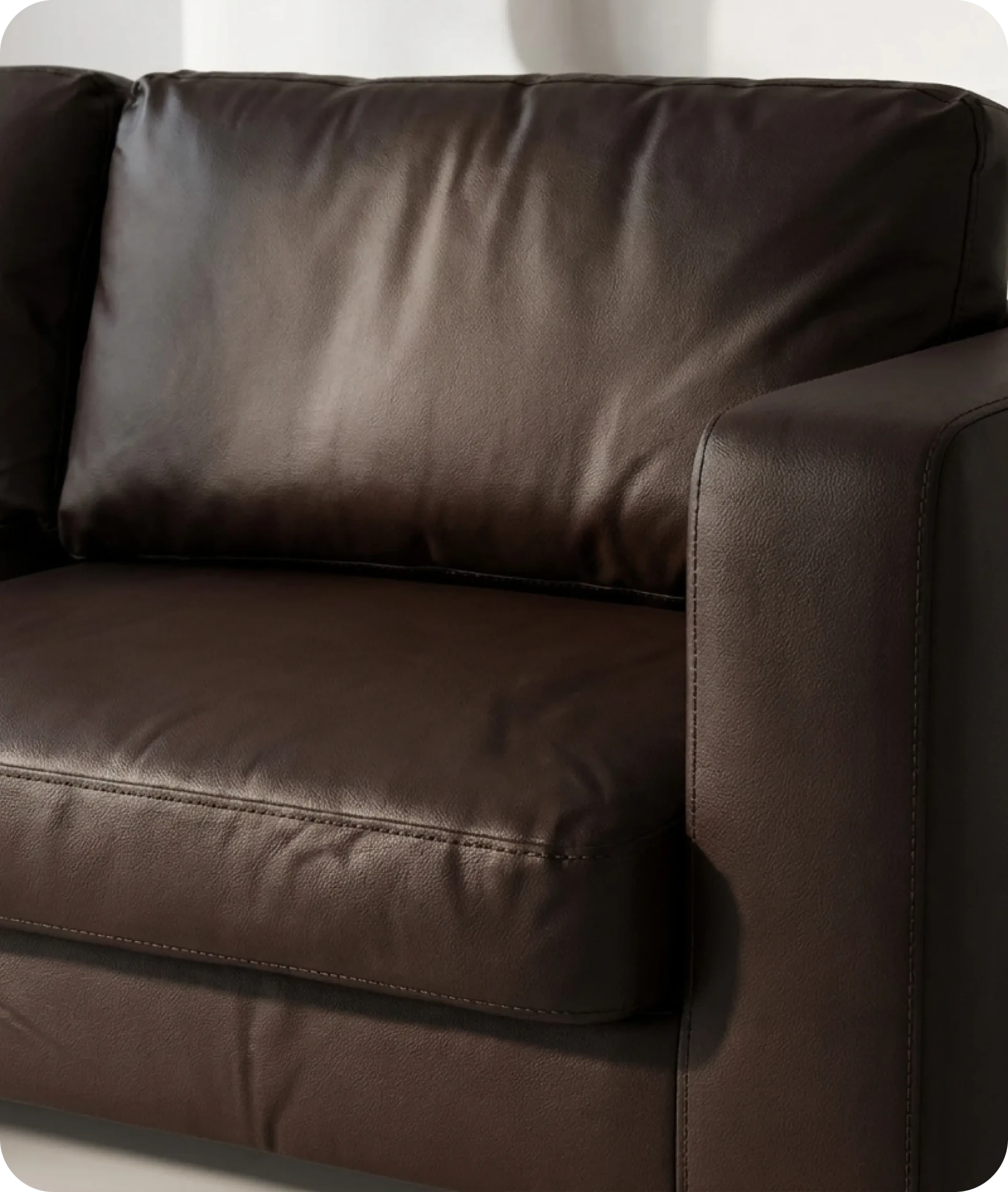 Nova Brown Leather 3 Seater Sofa
