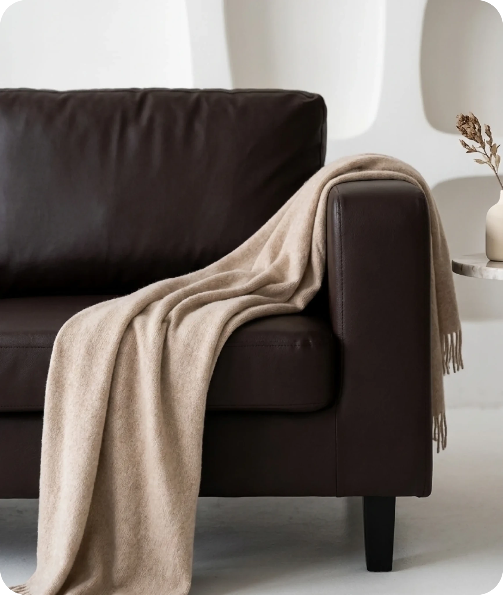 Nova Brown Leather 3 Seater Sofa