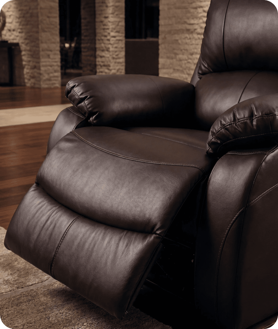 Serano Brown Leather Manual Recliner Armchair