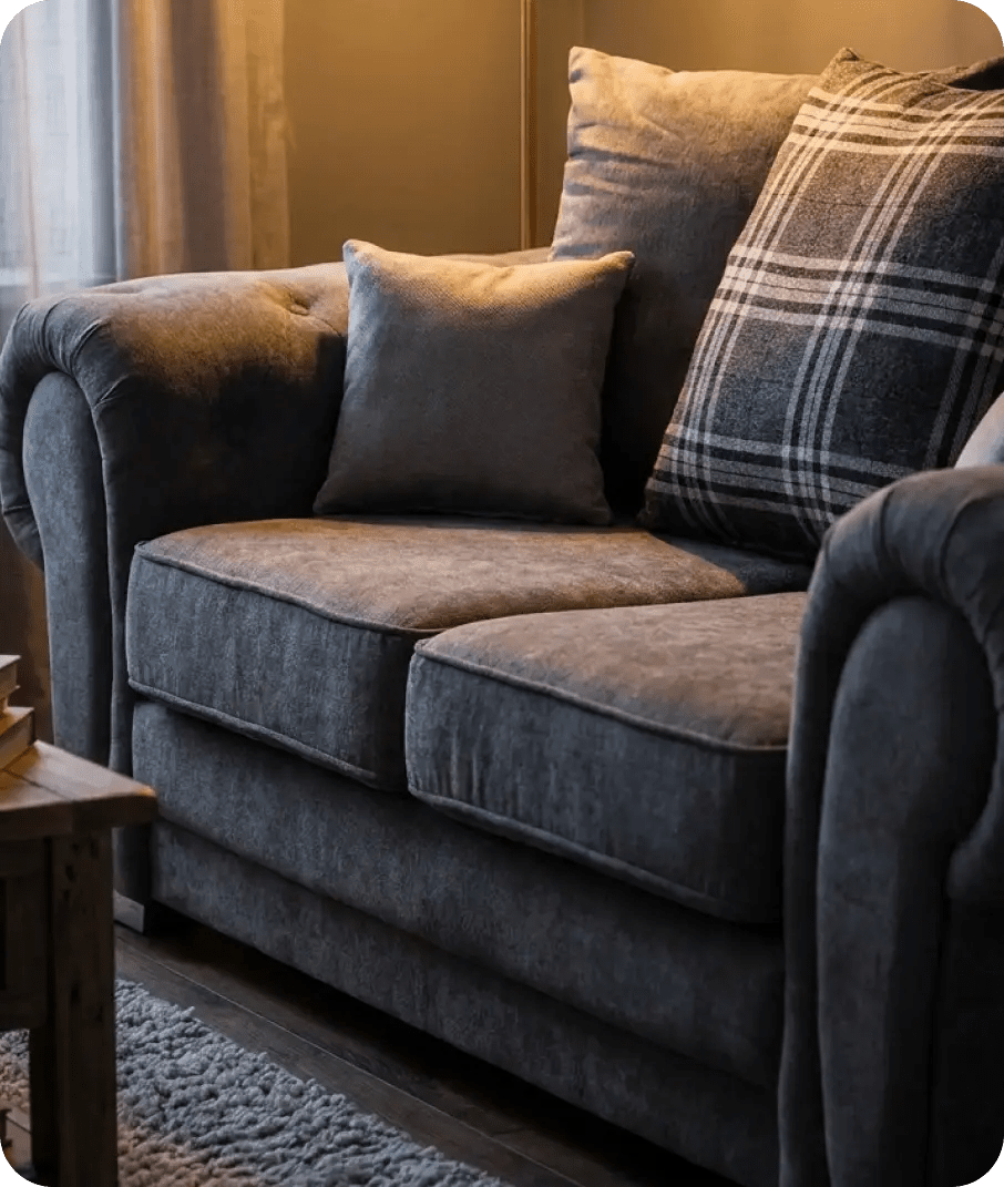 Florence Scatter Grey Fabric 2 Seater Sofa