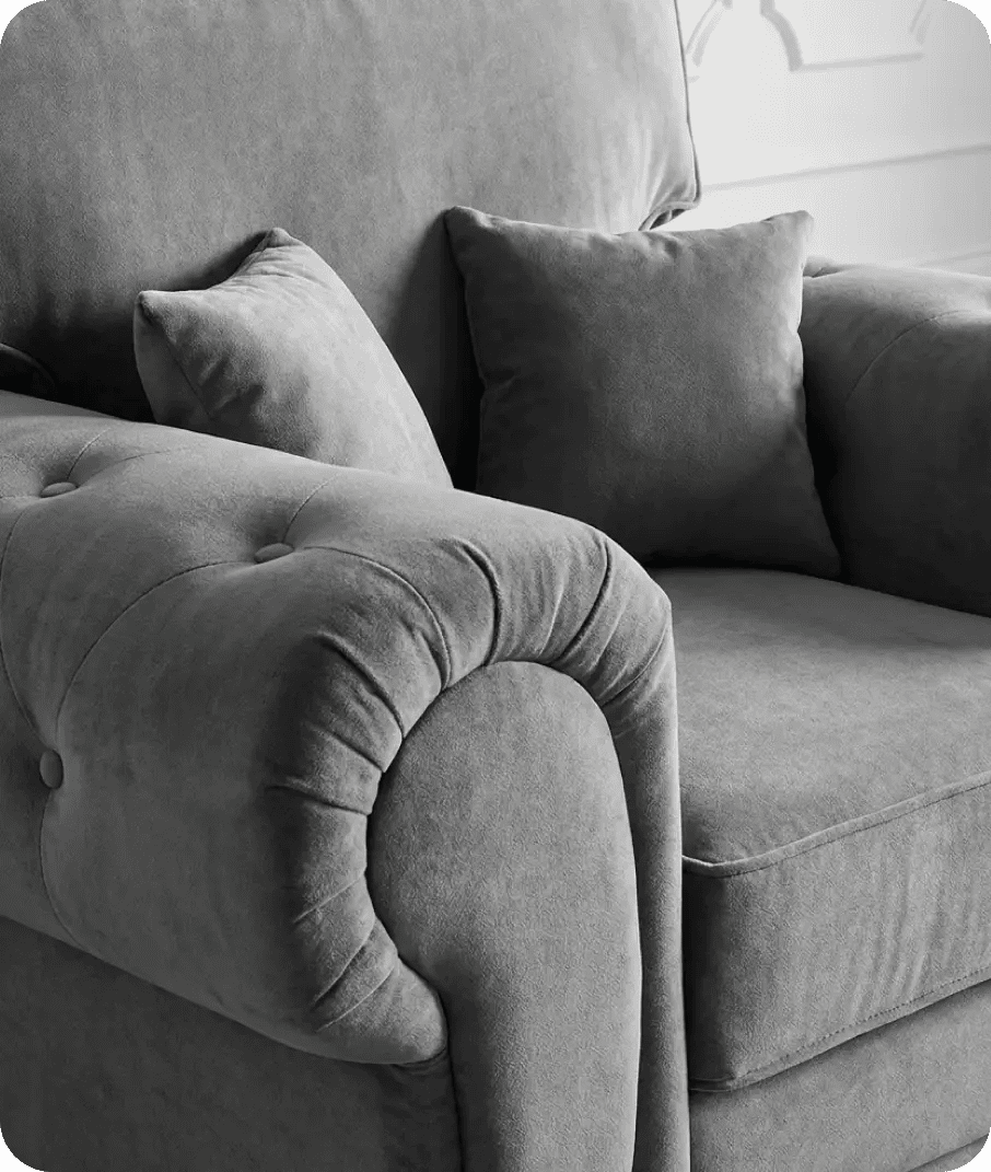 Florence High Back Grey Fabric Armchair