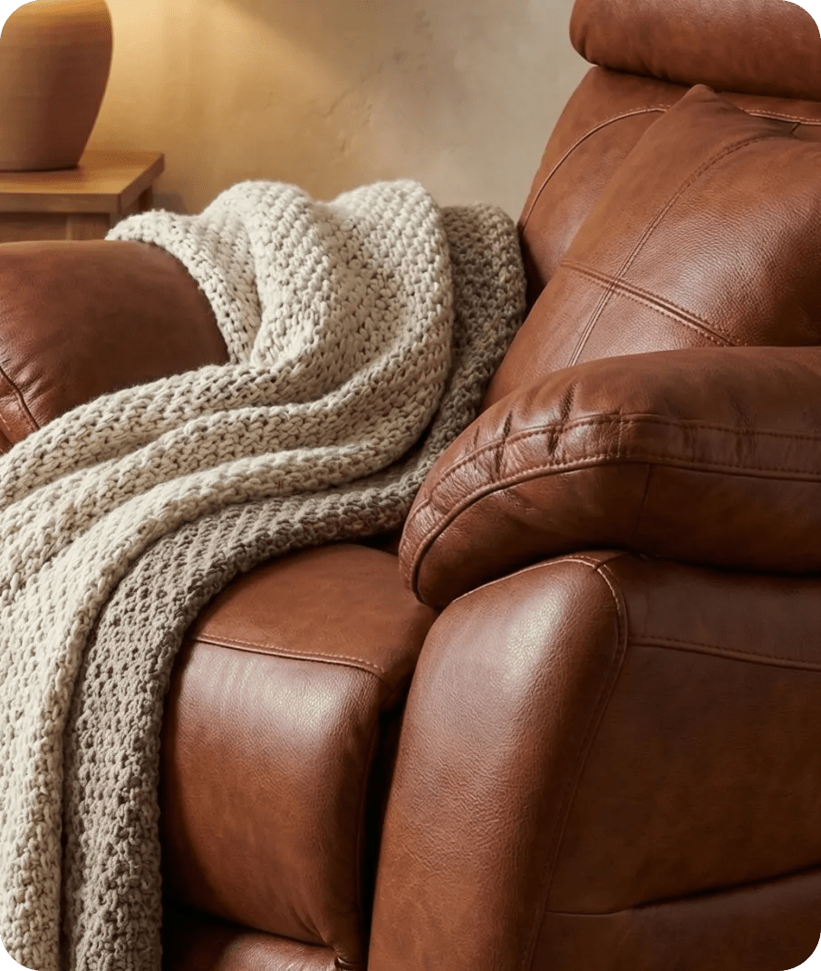 Torino Genuine Leather Tan Electric Power Recliner Armchair