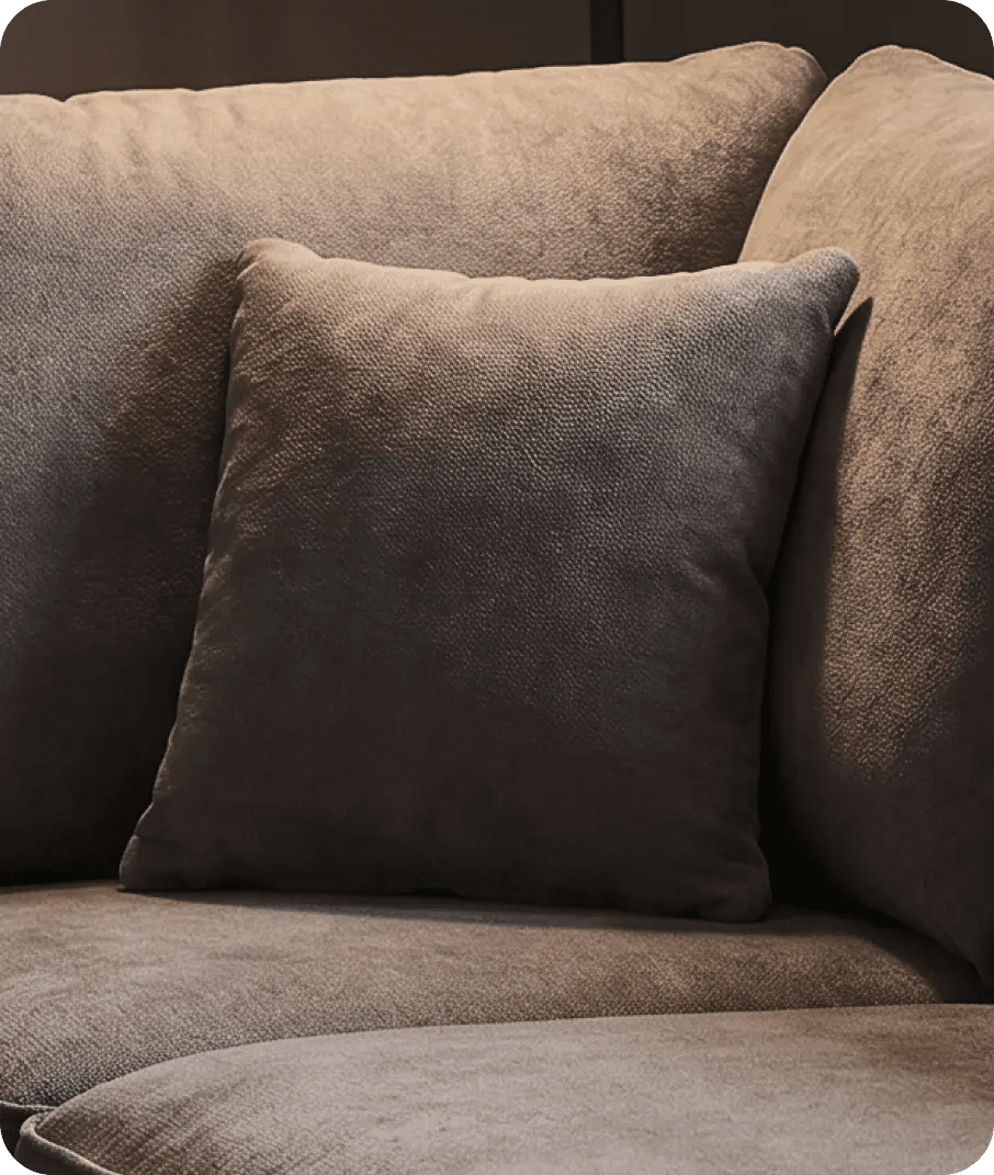 Mayfair Grey Fabric U Shape High Back Corner Sofa + Footstool