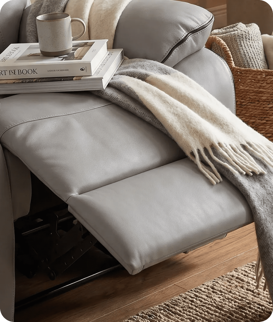 foster-light-grey-fabric-electric-recliner-armchair-close-up-detail