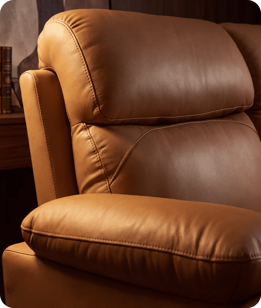 Velmont Genuine Caramel 2 Seater Sofa