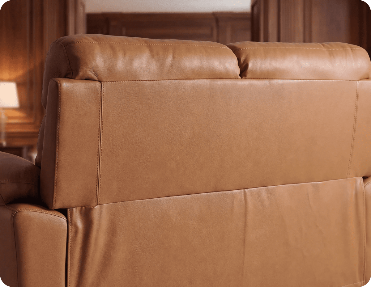 Velmont Genuine Leather Caramel 2 Seater