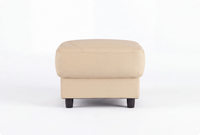 Velmont Genuine Leather Cream Footstool