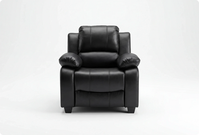 Veloura Black Leather Armchair