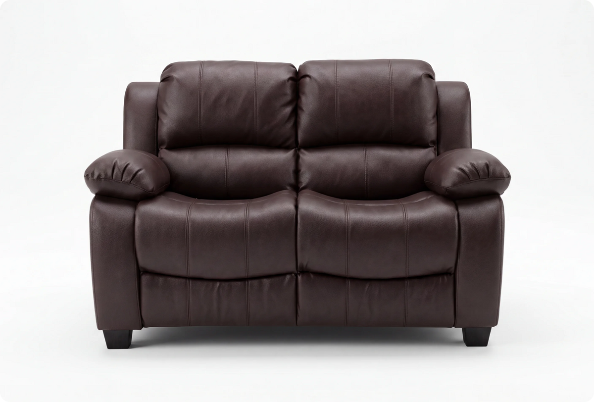 Veloura Brown Leather 2 Seater Sofa