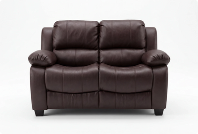 Veloura Brown Leather 2 Seater Sofa