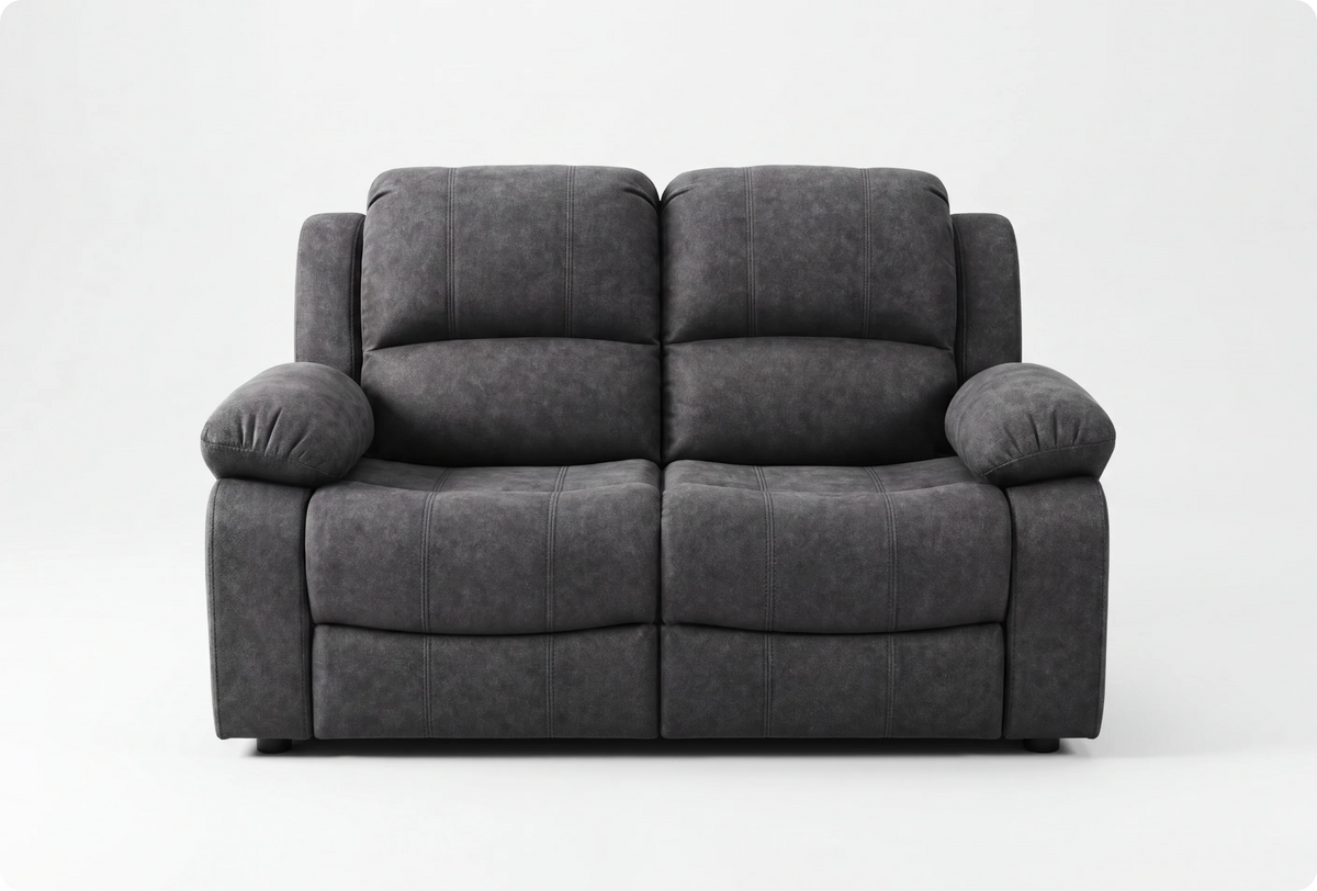 Veloura Charcoal Fabric 2 Seater Sofa