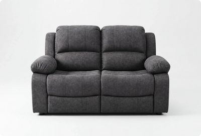 Veloura Charcoal Fabric 2 Seater Sofa