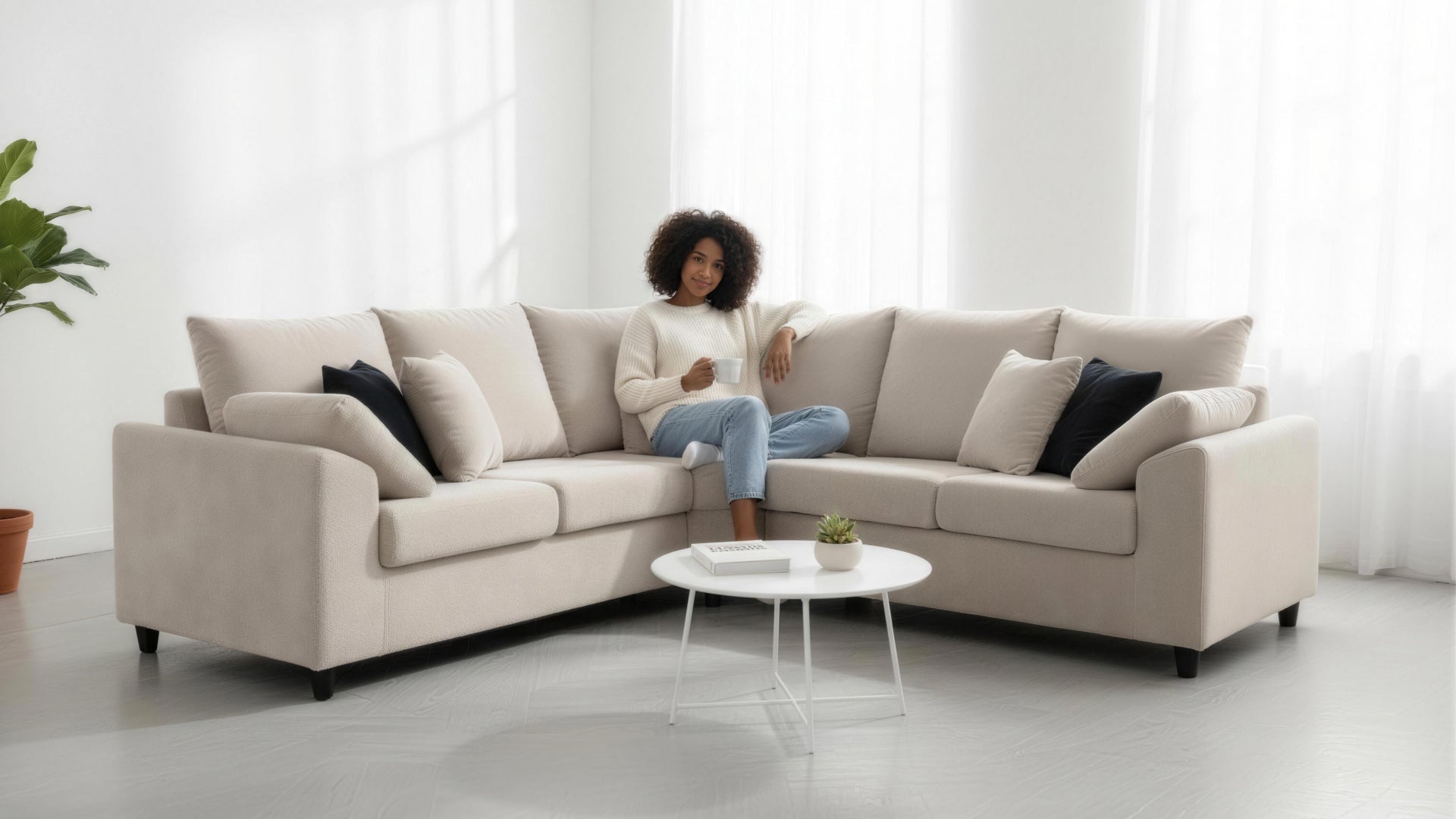 Euphoria Light Grey Corner 2r2 - Furniture Instore