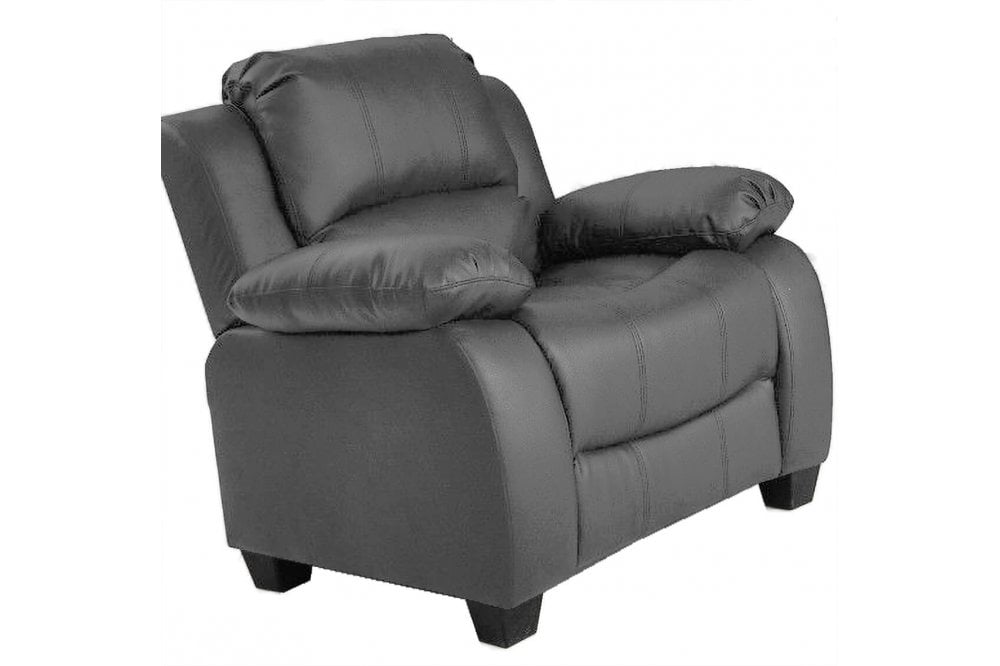 Kenton Grey Leather Armchair