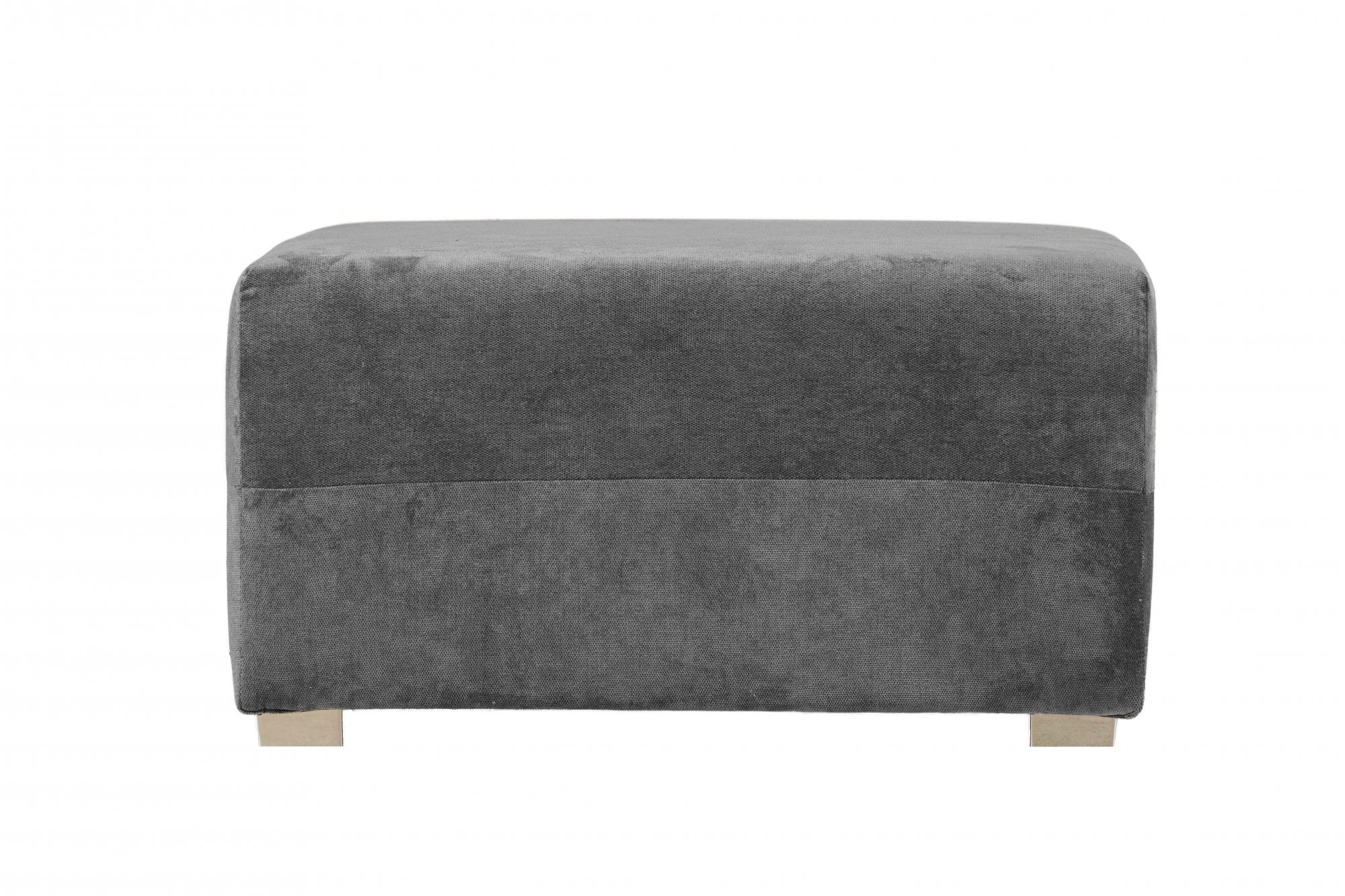 Verona Grey Fabric Footstool