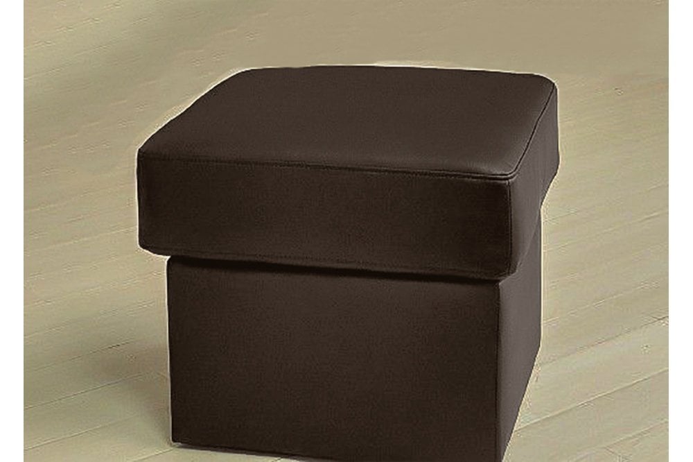 Kenton Brown Leather Footstool