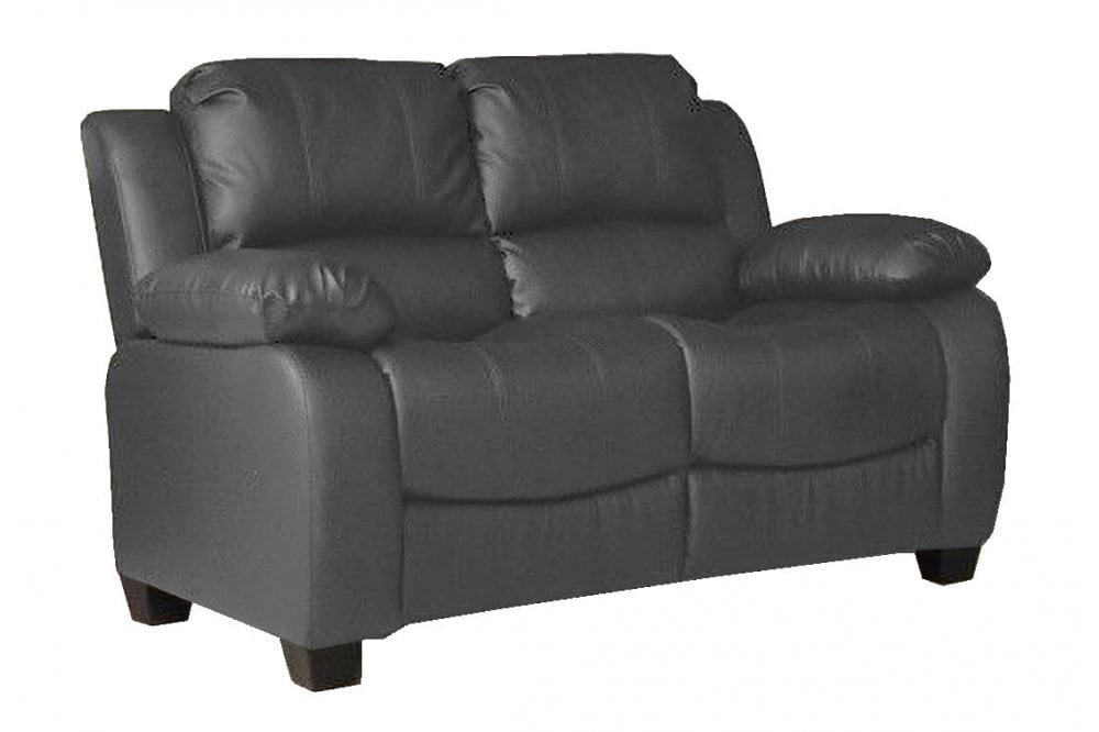 Kenton Grey Leather 2 Seater Sofa