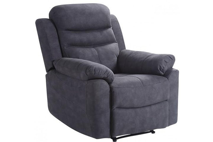 Ledbury Grey Fabric Manual Recliner Armchair