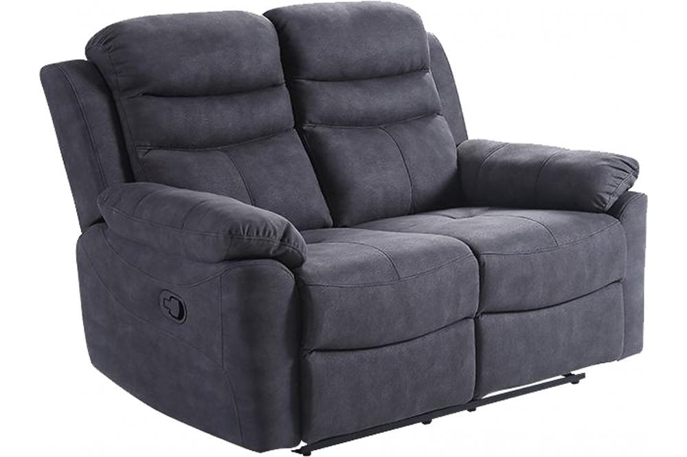 Ledbury Grey Fabric Manual Recliner 2 Seater Sofa