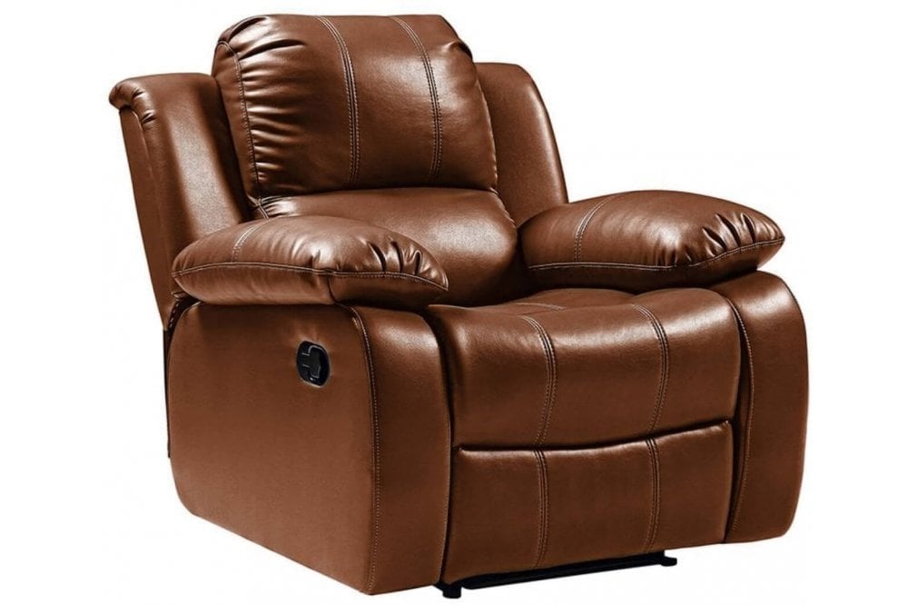 Sevile Leather Tan Recliner Armchair
