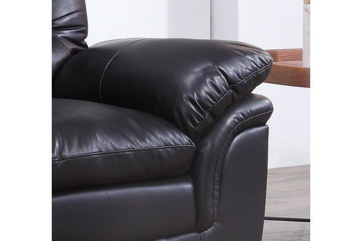 Verona Black Leather Armchair