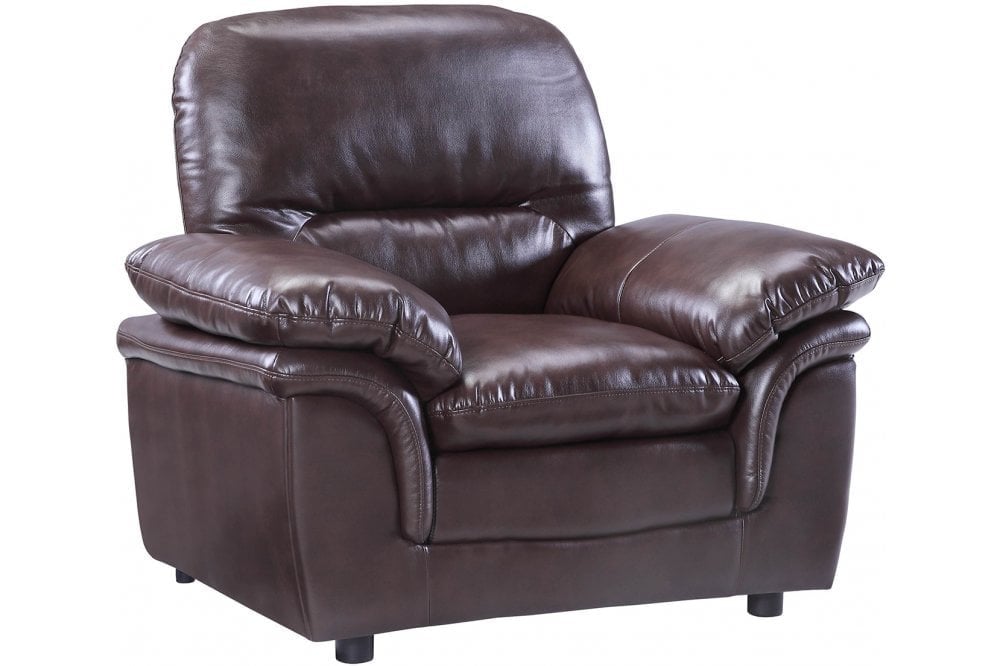 Verona Brown Leather Armchair