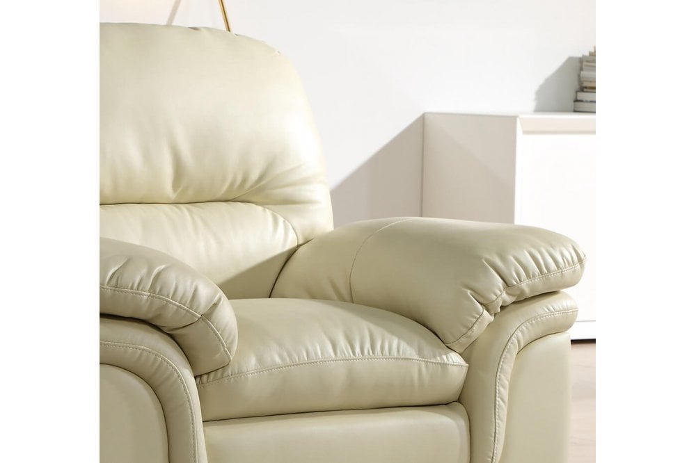 Verona Cream Leather Armchair