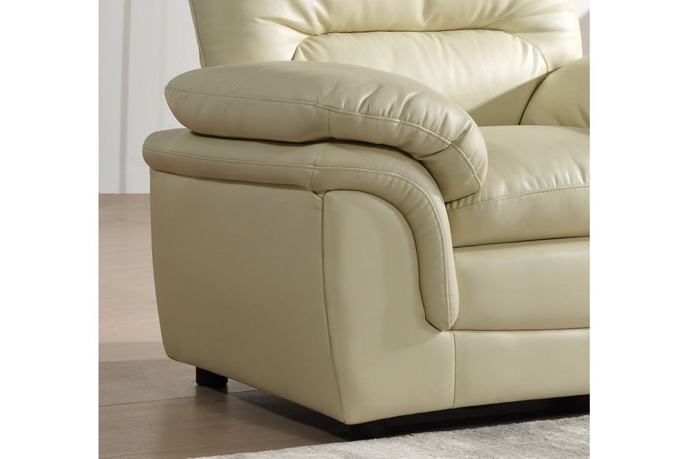 Verona Cream Leather Armchair