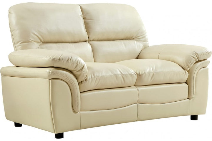 Verona Cream Leather 2 Seater Sofa