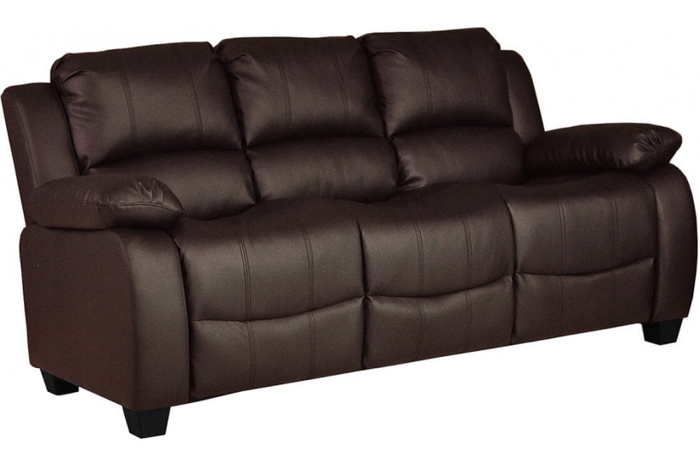 Kenton Brown Leather 3 Seater Sofa