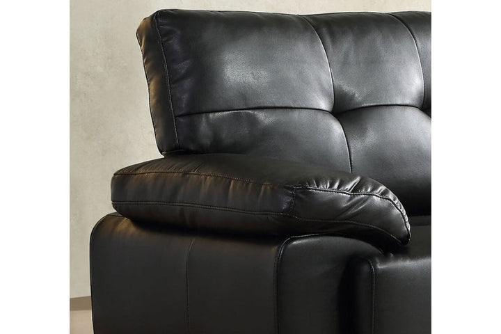 Sienna Black Leather 2 Seater Sofa Sofa